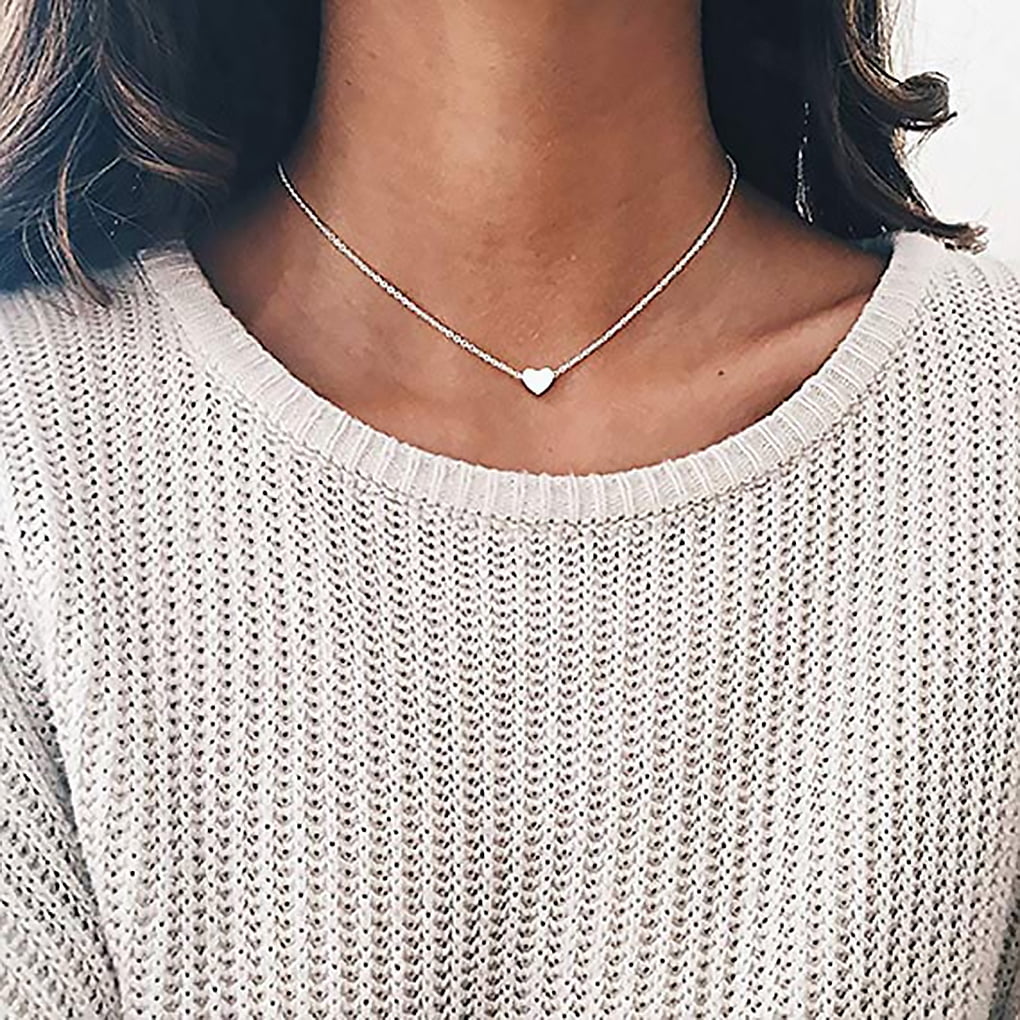 Simple Single Line Stone Choker Necklace Set with Stud Earrings – Zuccii